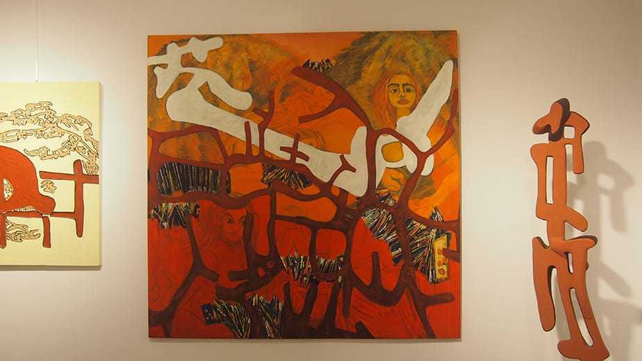 Installazione sculture e quadri